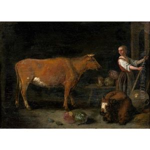 A L'etable by Abraham Van Calraet