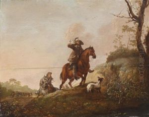 Eine Jagdgesellschaft by Abraham Van Calraet