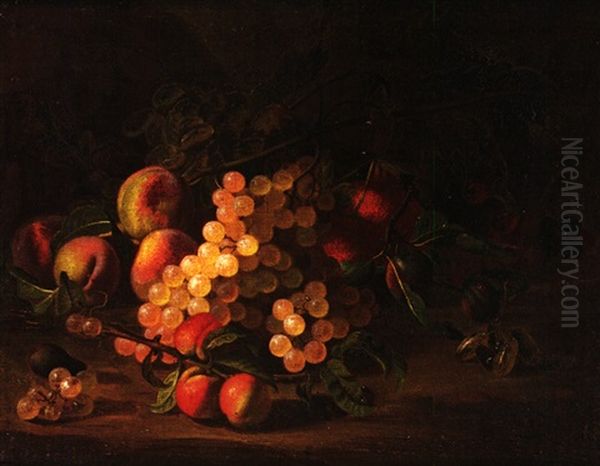 Stillleben Mit Trauben, Pfirsichen Und Granatapfel - view 1