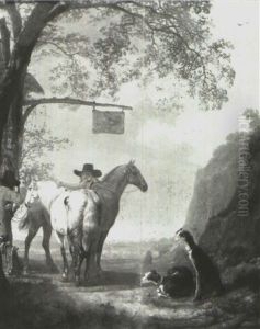 Two Horsemen Before An Inn Two Horsemen Before An Inn