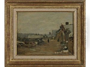Orrouy, Paysage Anime Sous La Neige Rue Montlaville