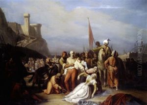La Butte Montmartre En 1850, Entree De La Grande Carriere by Adolphe Felix Cals