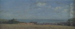 Saint Valery En Caux by Adolphe Felix Cals