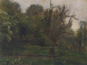 Landscape Near Honfleur by Adolphe Felix Cals