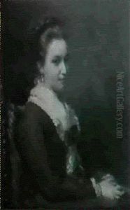 Jeune Femme Assise Dans Un Fauteuil by Adolphe Felix Cals