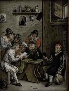 Tavern-scene by German Alvarez Algeciras