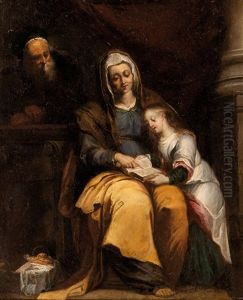 L"education De La Vierge by Denys Calvaert