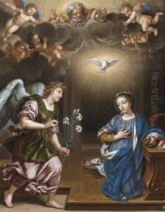 Le Message De L'ange Gabriel A La Vierge Marie by Denys Calvaert