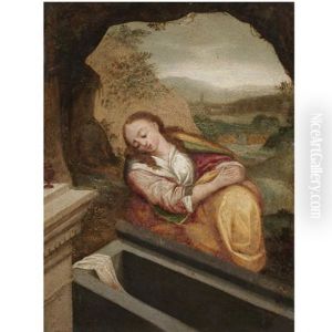 Mary Magdalene In Penitence At The Holy Sepulchre