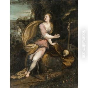 Mary Magdalene In A Landscape by Denys Calvaert