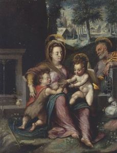 Die Heilige Familie Mit Dem Johannesknaben
