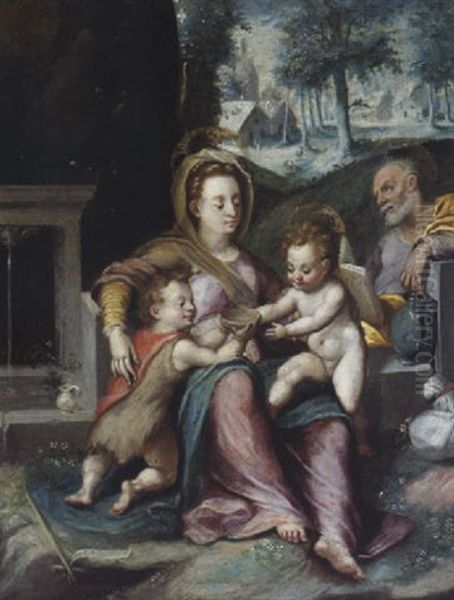 Die Heilige Familie Mit Johannes Dem Taufer - view 1