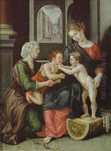 Maria Mit Dem Kind, Dem Johannesknaben Und Der Heiligen Elisabeth