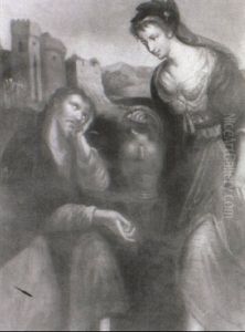 Christ And The Woman Of Samaria by Denys Calvaert
