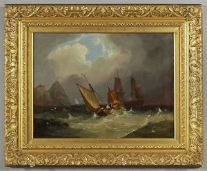 Ships At Sea by Edwin Sherwood Calvert