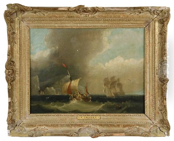 Fishing Boats And Freighters Off Treacherous Coast - view 1
