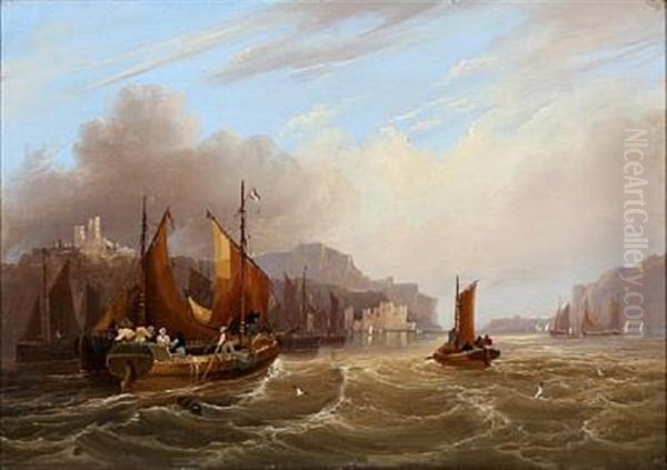 Harbour Scene With Sailing Ships - view 1