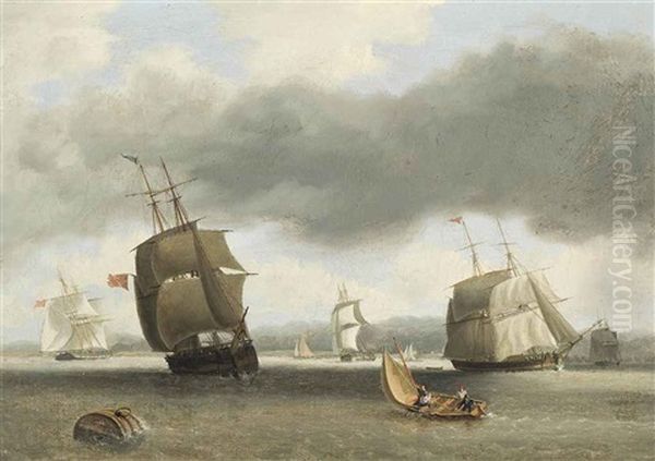 Trading Brigs And Other Coastal Craft Inshore - view 1