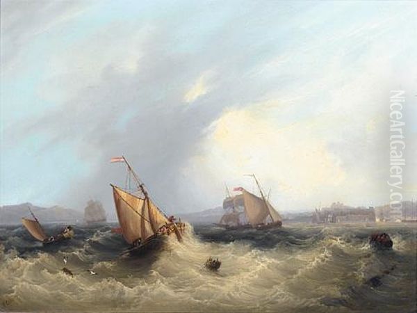 Shipping Off A Port, Thought To Be Kirkcudbright On The Solway Firth - view 1