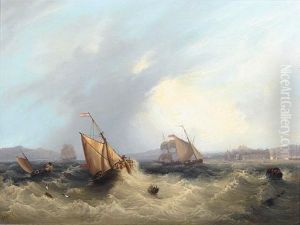 Shipping Off A Port, Thought To Be Kirkcudbright On The Solway Firth