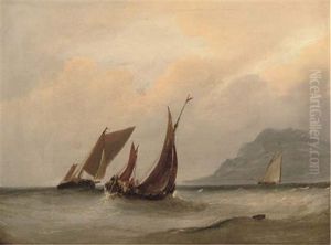 Heading Off To The Fishing Grounds (+ Returning With The Day's Catch; Pair) by Frederick Calvert