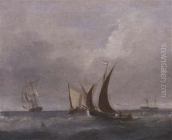 A Frigate Leaving Port - view 1