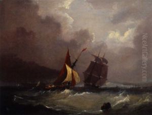 Segler Vor Der Kuste by Frederick Calvert