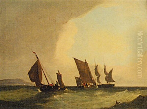 Fishing Boats Off A Coastline - view 1