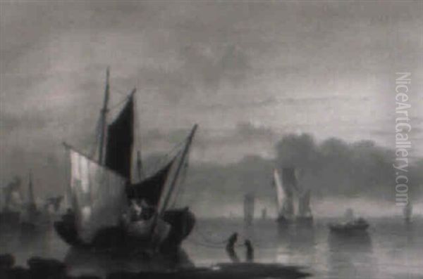 Fishing Boats Moored Off The Dutch Coast - view 1
