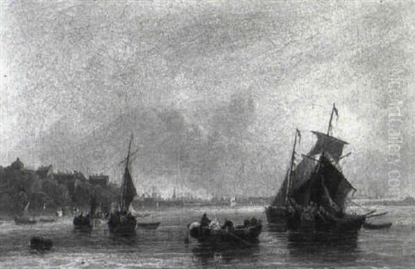 Coastal Craft At Dusk, A Busy Coastline Beyond - view 1