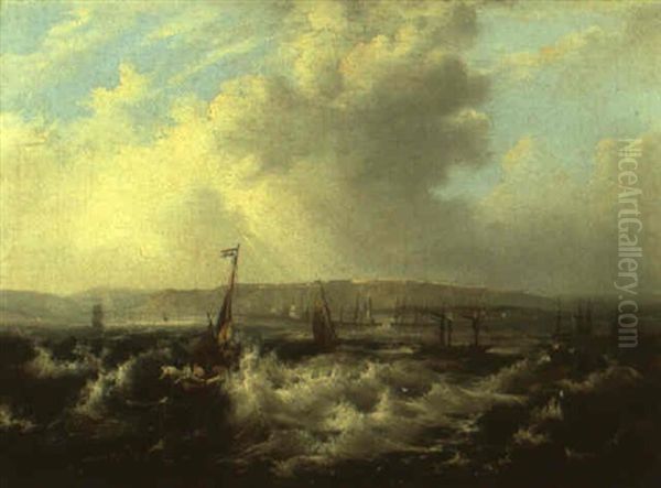 Channel Port From The Sea (dover?) - view 1