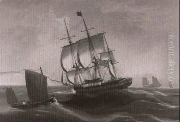 A Merchantman Under Sail - view 1