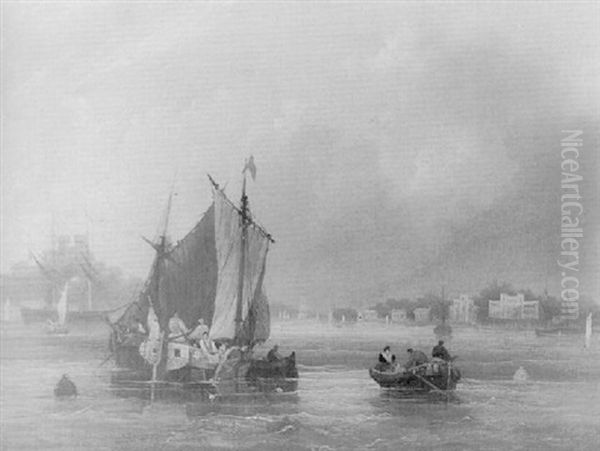 Shipping In An Estuary - view 1