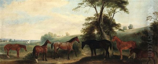 Horses In A Landscape - view 1