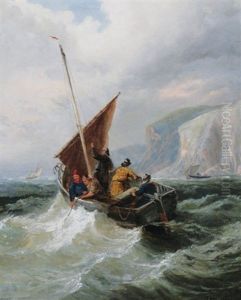 Fishing Boats Off The Coast by Samuel W. Calvert