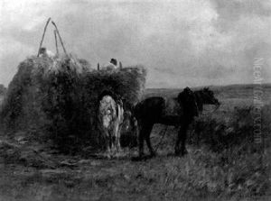 Bauern Bei Der Feldarbeit by Leon Georges Calves