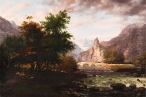 Landschaft Mit Brucke Landschaft Mit Brucke