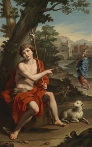 Der Heilige Johannes Der Taufer In Einer Landschaft by Jacopo Alessandro Calvi