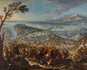 Prince Eugene Of Savoy During The Battle Of Belgrade; And An Episode From The Battle Of Belgrade by Antonio Calza