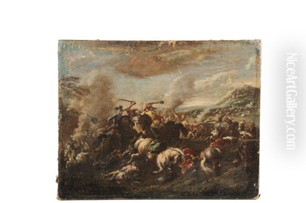 Cavalry Skirmish Between Turks And Crusaders - view 1