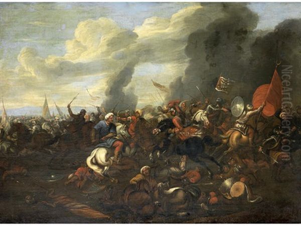 A Cavalry Skirmish Between Turks And Christians - view 1