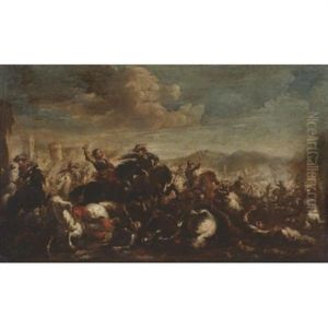 Cavalry Skirmish by Antonio Calza