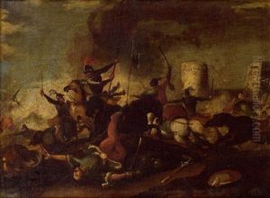 Schlachtenszene by Antonio Calza