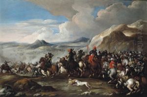 Una Battaglia: Reitergefecht by Antonio Calza