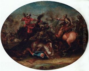 A Cavalry Engagement Between Turks And Saracens A Cavalry Engagement Between Turks And Saracens