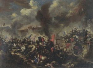 Reiterschlacht Zwischen Christen Und Turken by Antonio Calza