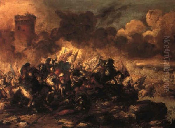 Battle Scene With Turks Fighting Christians - view 1