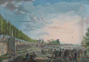 Cazando Patos (cauce Del Rio Turia, La Pechina) by Manuel Camaron Melia
