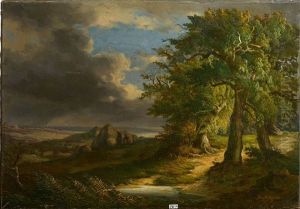 Paysage Sous Un Ciel D"orage