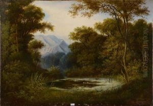 Etang En Foret by Vicente Camaron y Torra